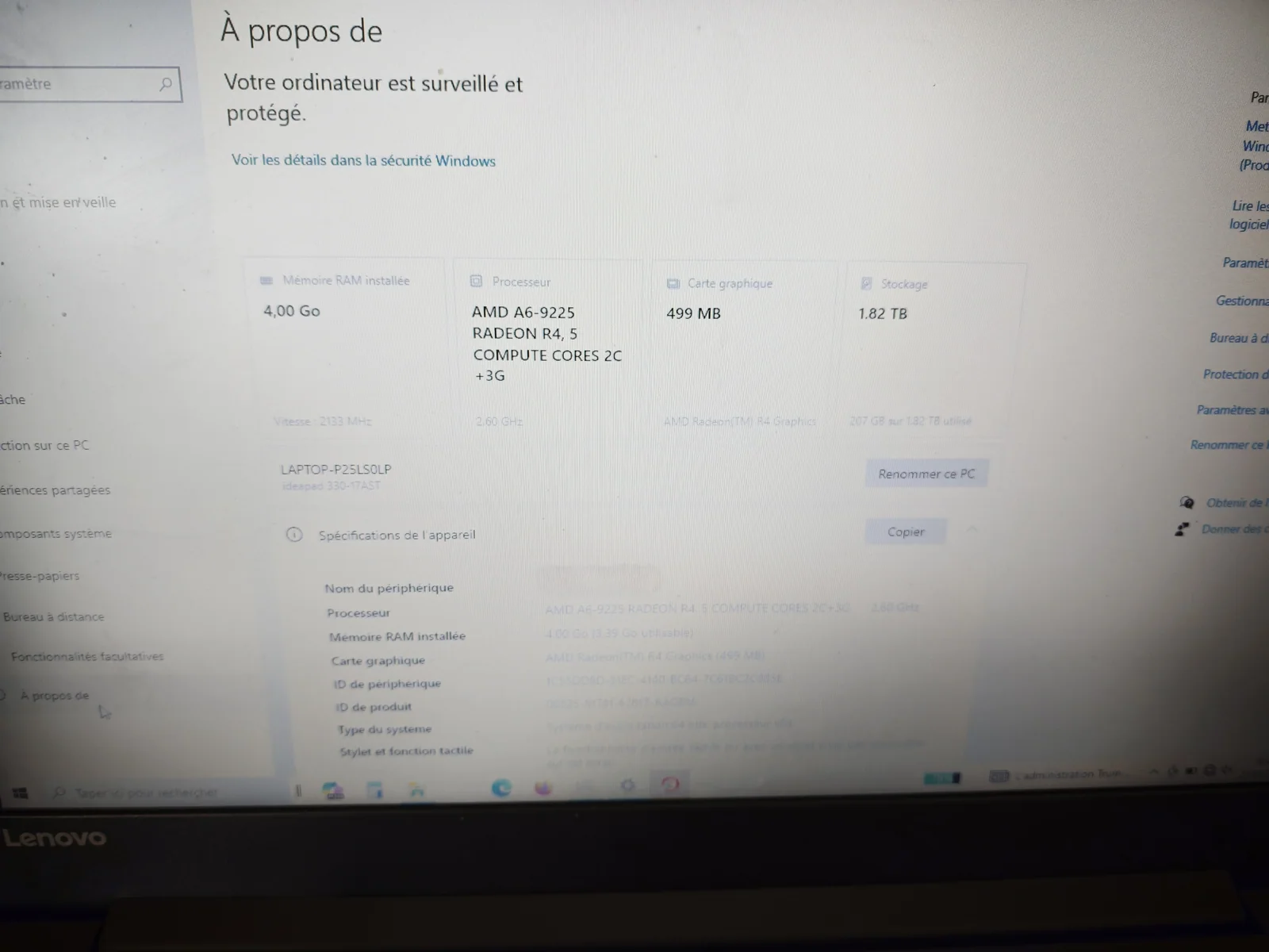 Activité élevée du disque sur un ordinateur devenu très lent